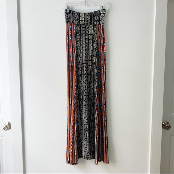 🔥 Bohemian Multicolor Patterned Maxi Skirt - Picture 6 of 10